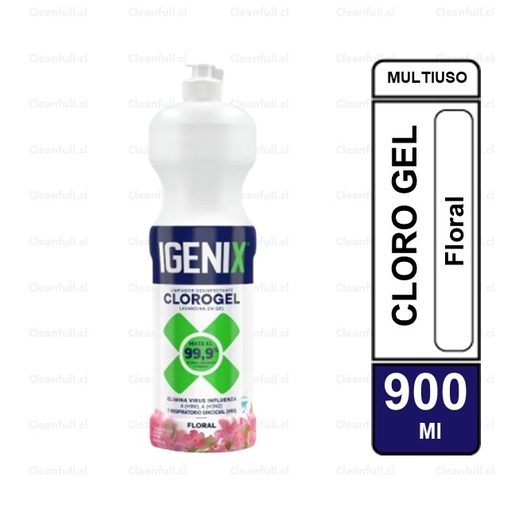 [LC0033] CLORO GEL IGENIX FLORAL 900 ML