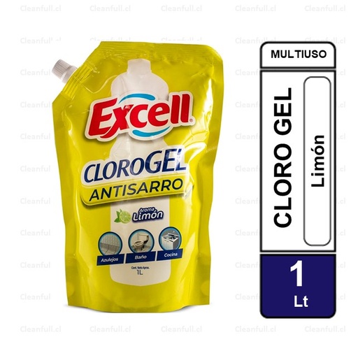 [LC0038] CLORO GEL EXCELL DOYPACK LIMON 1LT
