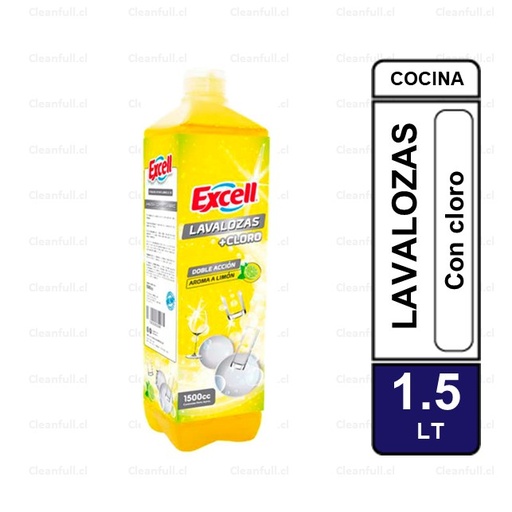 [LL0039] LAVALOZAS EXCELL FCO CON CLORO AROMA LIMON 1.5L