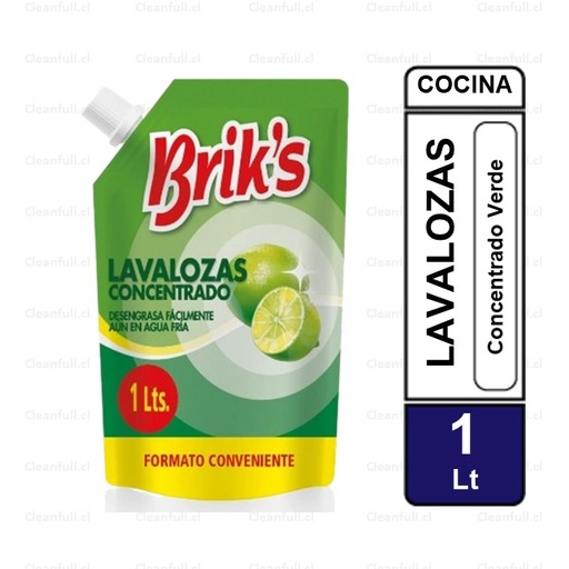[LL0040] LAVALOZAS BRIKS VERDE DOYPACK 1LT