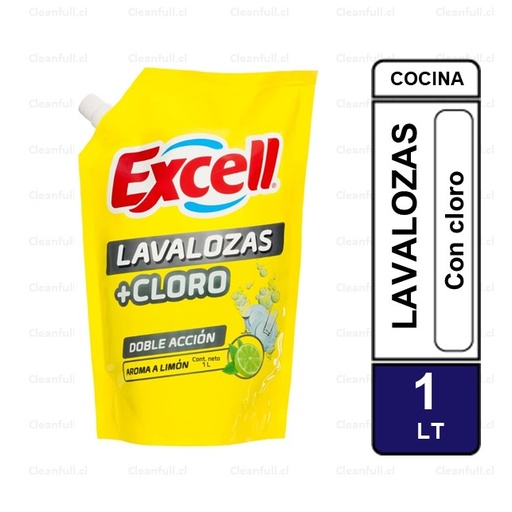 [LL0041] LAVALOZAS EXCELL DOYPACK CON CLORO AROMA LIMON 1L