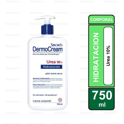 [LL0234] DERMOCREAM HIDRATACION UREA 10% 750 SIM
