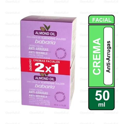 [LL0249] CREMA BABARIA FACIAL ANTIARRUGAS 2X1 100ML