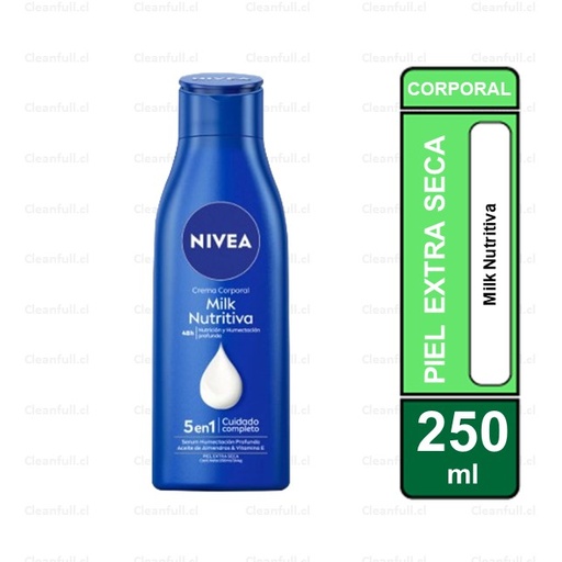 [LL0251] CREMA CORPORAL NIVEA MILK NUTRITIVA 250 ML