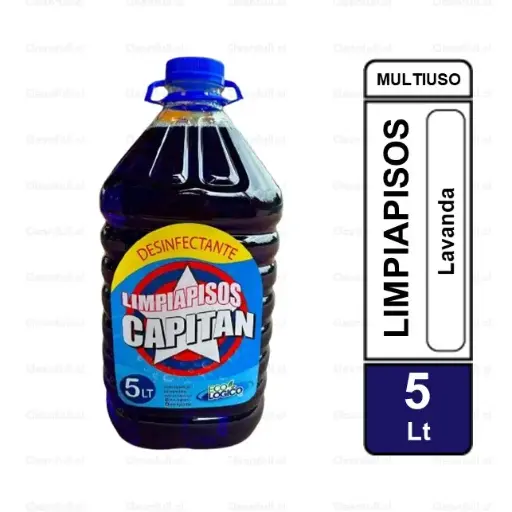 [LP0003] LIMPIA PISOS ECOLOGICO CAPITAN LAVANDA 5 LT