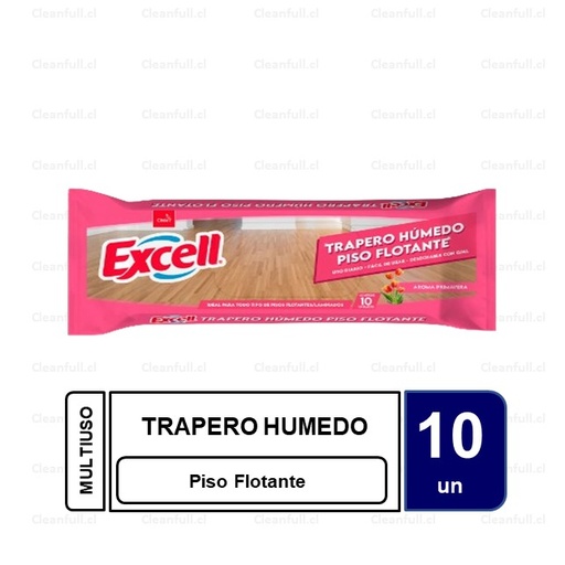 [LP0186] TRAPERO HUMEDO EXCELL PISO FLOTANTE PRIMAVERA 10UN