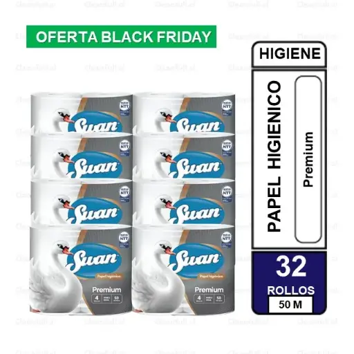 [MA0011] MANGA PAPEL HIGIENICO DH SWAN PREMIUM 32 ROLLOS 50 MT 