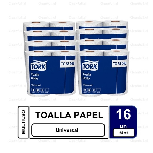 [MA0015] MANGA TOALLA DE PAPEL DH TORK 16 ROLLOS 24 MT