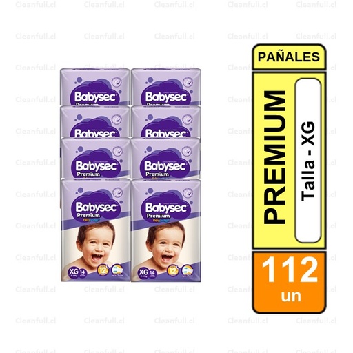 [MA0019] MANGA PAÑALES BABYSEC PREMIUM XG 112 UN