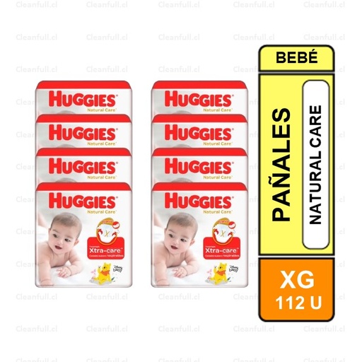 [MA0026] MANGA PAÑALES HUGGIES NATURAL XG 112 UN