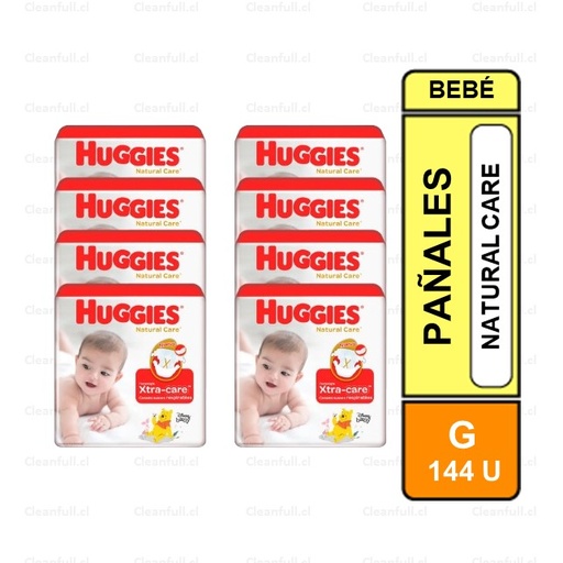 [MA0027] MANGA PAÑALES HUGGIES NATURAL G 144 UN
