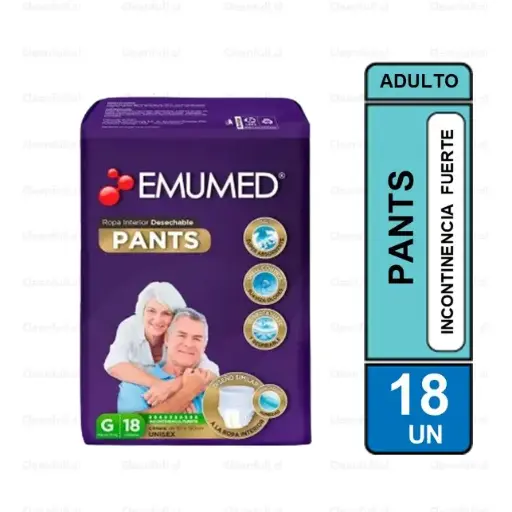 [NA0083] PAÑALES PANTS ADULTO EMUMED G 18
