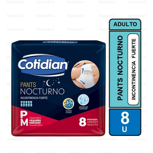 [NA0086] PAÑALES PANST NOCTURNO COTIDIAN P/M 8UN