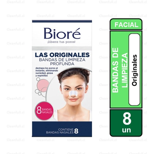 [OF0009] BANDAS BIORE LIMPIEZA PROFUNDA 8 UN