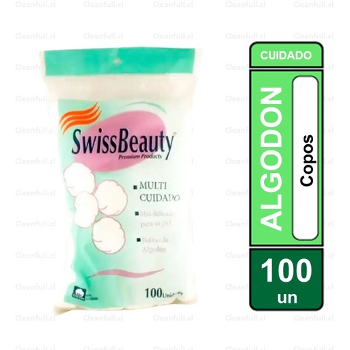 [OF0010] COPOS DE ALGODON SWISS BEAUTY 100 UN
