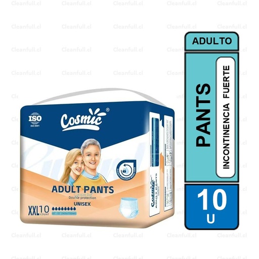 [PA0060] PAÑALES PANTS ADULTO COSMIC XXL 10 UN