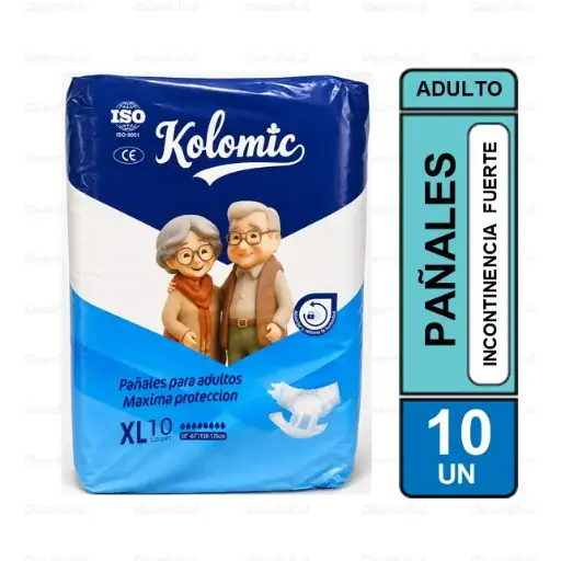[PA0071] PAÑALES ADULTO KOLOMIC XL 10 UN