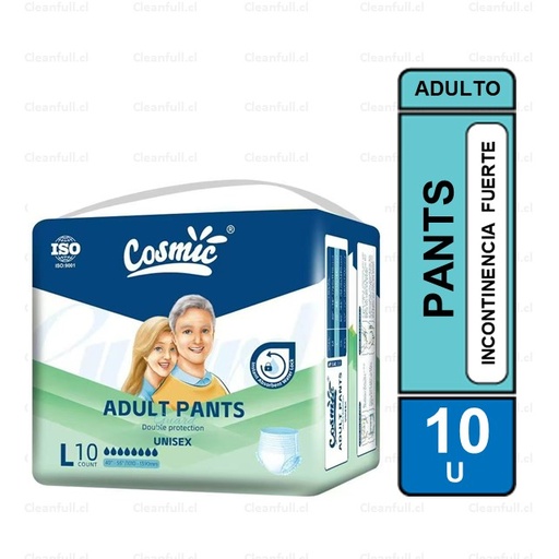 [PA0078] PAÑALES PANTS ADULTO COSMIC L 10 UN
