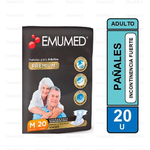 [PA0080] PAÑALES ADULTO PREMIUM EMUMED M  20