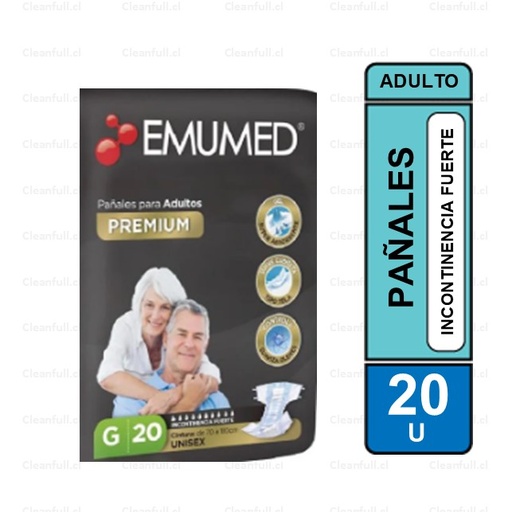 [PA0081] PAÑALES ADULTO PREMIUM EMUMED G 20