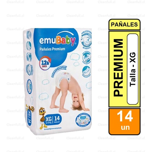 [PI0055] PAÑALES EMUBABY PREMIUM XG  14