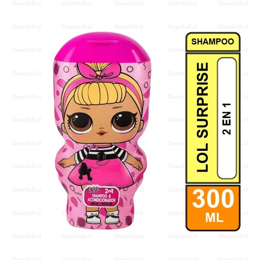 [SB0003] SHAMPOO 2 EN 1 LOL SURPRISE ROSADA 300 ML