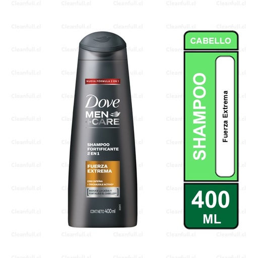 [SH0071] SHAMPOO DOVE FUERZA EXTREMA 2 EN 1 400 ML