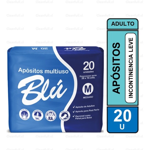 [SO0083] APOSITOS ADULTO BLU MEDIANO 20 UN