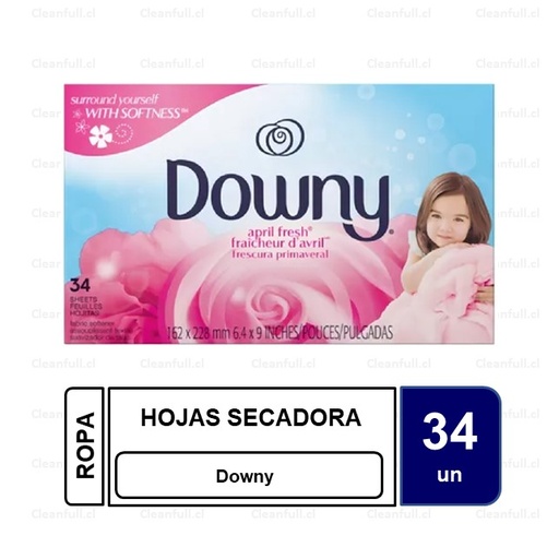 [SU0011] HOJAS PARA SECADORA DOWNY SUAVIZANTE 34UN