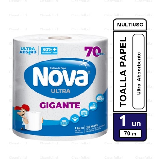 [TP0021] TOALLA DE PAPEL DH NOVA GIGANTE 70 MT