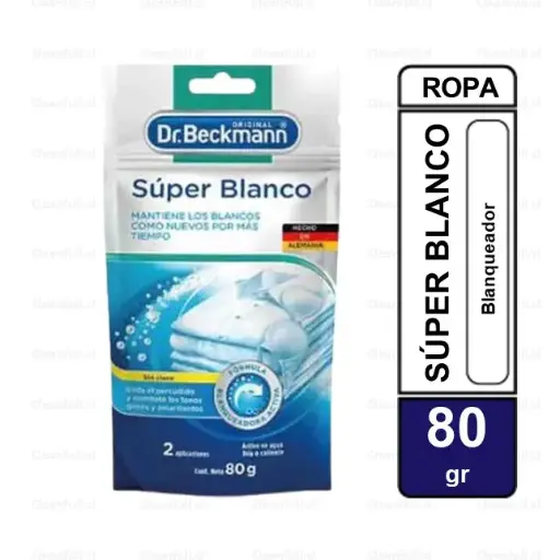 [TR0006] BLANQUEADOR ROPA SUPER BLANCO DR. BECKMANN 80 G