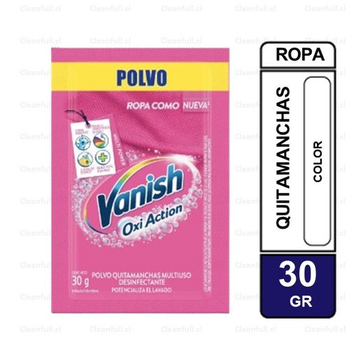 [TR0029] QUITAMANCHAS EN POLVO VANISH COLOR 30 GR