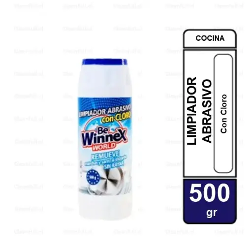 [AC0090] LIMPIADOR ABRASIVO WINNEX WORLD CON CLORO 500GR