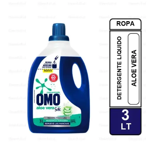 [DL0087] DETERGENTE LIQUIDO OMO ALOE VERA CON TOQUE SOFT 3 L