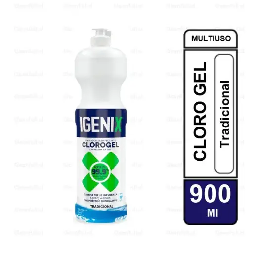 [LC0122] CLORO GEL IGENIX TRADICIONAL 900 ML