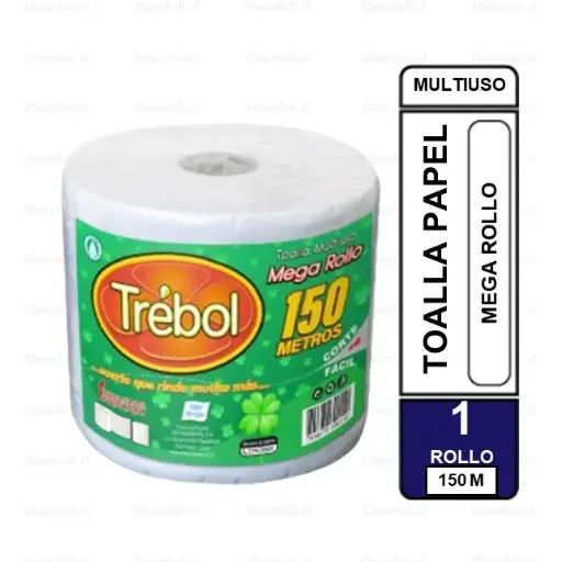[TP0250] TOALLA DE PAPEL TREBOL 150 MT