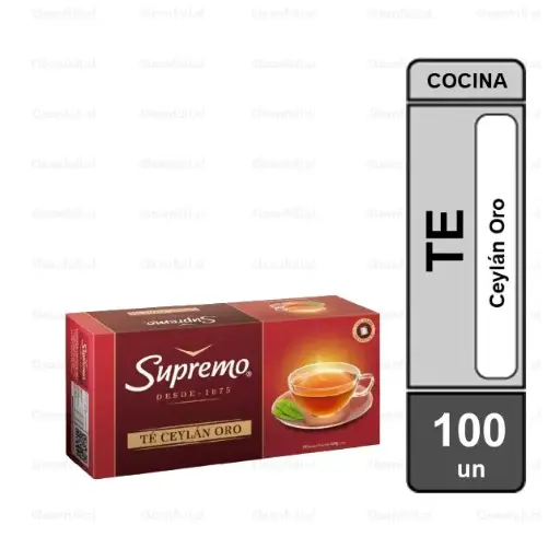 [AB0030] TE SUPREMO CEYLAN ORO 100 BOLSITAS
