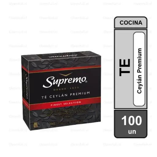 [AB0031] TE SUPREMO NEGRO CEYLAN PREMIUM 100 BOLSITAS