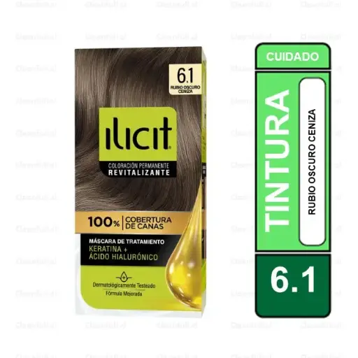 [OF0072] TINTURA ILICIT 6.1 RUBIO OSCURO CENIZO