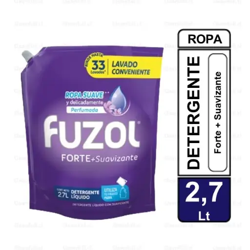 [AD0051] DETERGENTE FUZOL FORTE + SUAVIZANTE 2.7 LT
