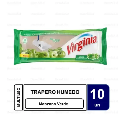 [LP0194] TRAPERO HUMEDO VIRGINIA MANZANA VERDE 10 UN