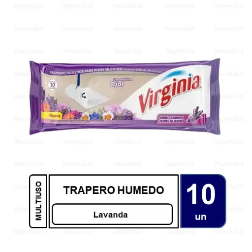 [LP0195] TRAPERO HUMEDO  VIRGINIA LAVANDA 10 UN