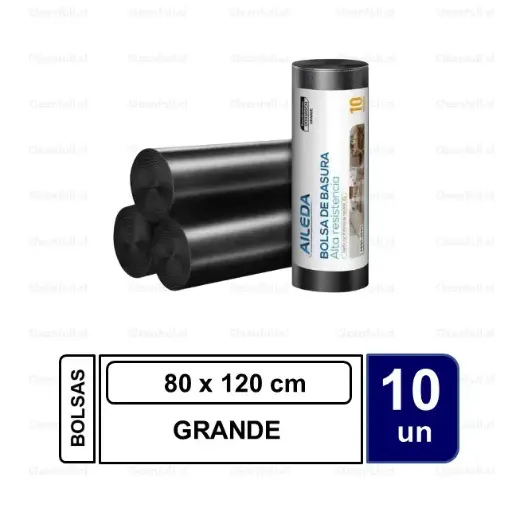 [BS0150] BOLSA BASURA AILEDA GRANDE 80 X 120 10 UN
