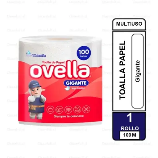 [TP0251] TOALLA DE PAPEL HS OVELLA 100 MT