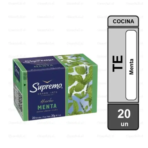 [AB0035] TE SUPREMO DE MENTA 20 BOLSAS