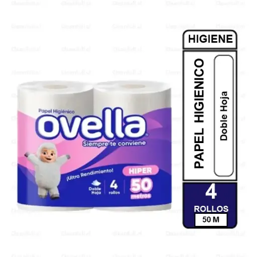 [PH0241] PAPEL HIGIENICO OVELLA DH 50 MT 