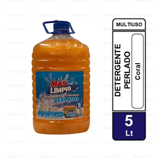 [DL0159] DETERGENTE MAS LIMPIO PERLADO CORAL 5 LT