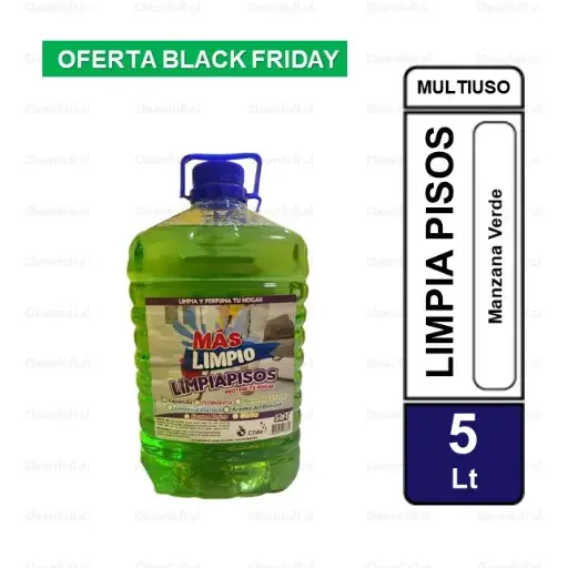 [LP0051]  LIMPIA PISOS MAS LIMPIO MANZANA VERDE 5 LT