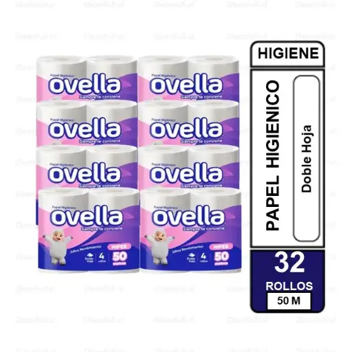 [MA0034] MANGA PAPEL HIGIENICO DH OVELLA 32 ROLLOS 50 MT 