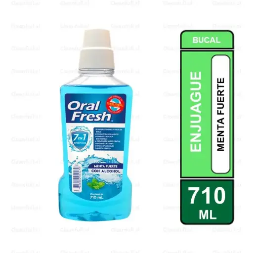 [BB0227] ENJUAGUE BUCAL ORAL FRESH  MENTA FUERTE 710 ML